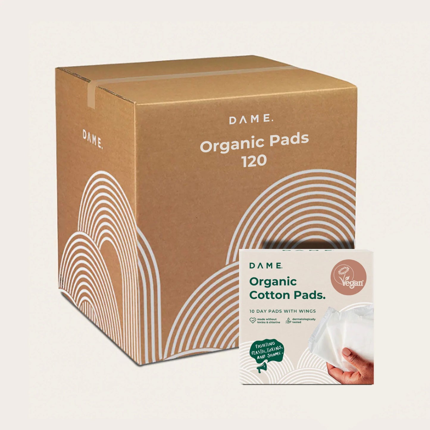 DAME (Case of 12x) 10-pack Disposable Cotton Pads