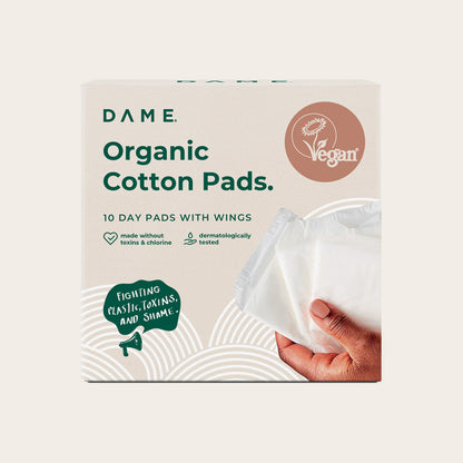 DAME (Case of 12x) 10-pack Disposable Cotton Pads