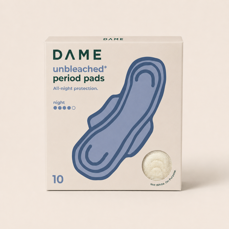 Unbleached Period Pads Night 10-pack (Case of 12)