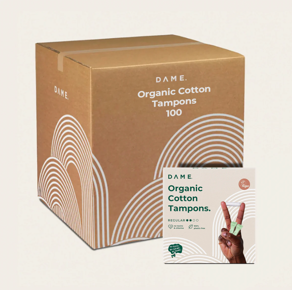 Paper Tampons Organic Cotton Tampons - paper wrap (100x super) – DAME works