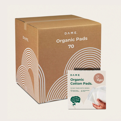 DAME Regular 70-pack Cotton Disposable Period Pads